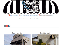 Tablet Screenshot of greenvilleawningnc.com